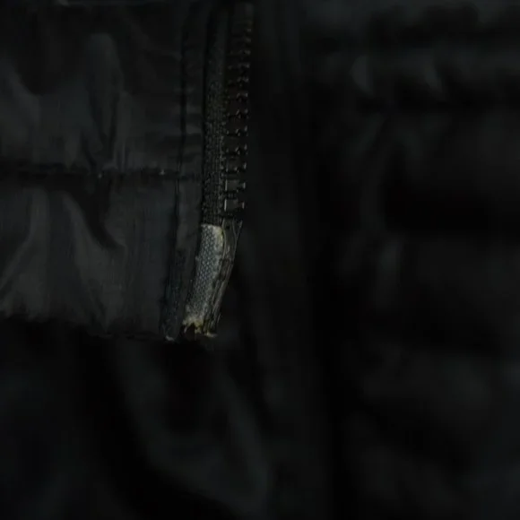 LL Bean Black Quilted Downtek Water Repellent Lightweight Hooded‎ Jacket
